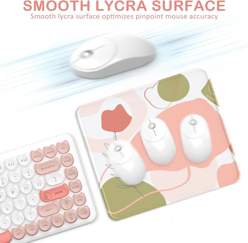 eulps Mouse Pad with Stitched Edge, Multiple Patterns Computer Mouse Pads with Non-Slip Rubber Base, Washable Cloth Mousepad, for Gaming, Laptop, PC (Rose Bloom) - Image 4